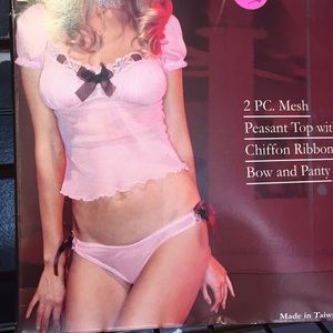 Mesh crop top and Pangry